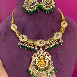 Laxmi Kanti with green stones